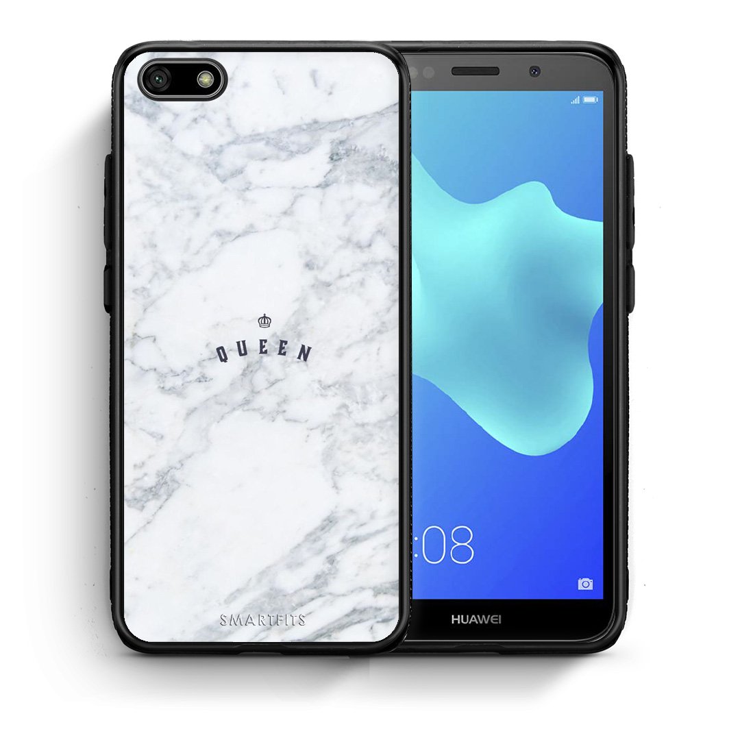Θήκη Huawei Y5 2018/Honor 7S Queen Marble από τη Smartfits με σχέδιο στο πίσω μέρος και μαύρο περίβλημα | Huawei Y5 2018/Honor 7S Queen Marble case with colorful back and black bezels