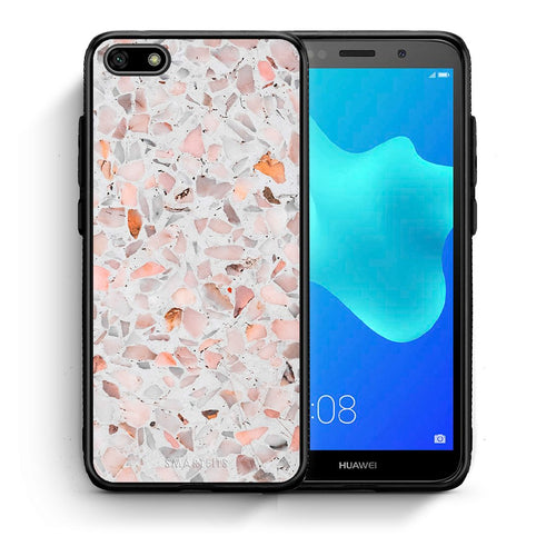 Θήκη Huawei Y5 2018/Honor 7S Marble Terrazzo από τη Smartfits με σχέδιο στο πίσω μέρος και μαύρο περίβλημα | Huawei Y5 2018/Honor 7S Marble Terrazzo case with colorful back and black bezels