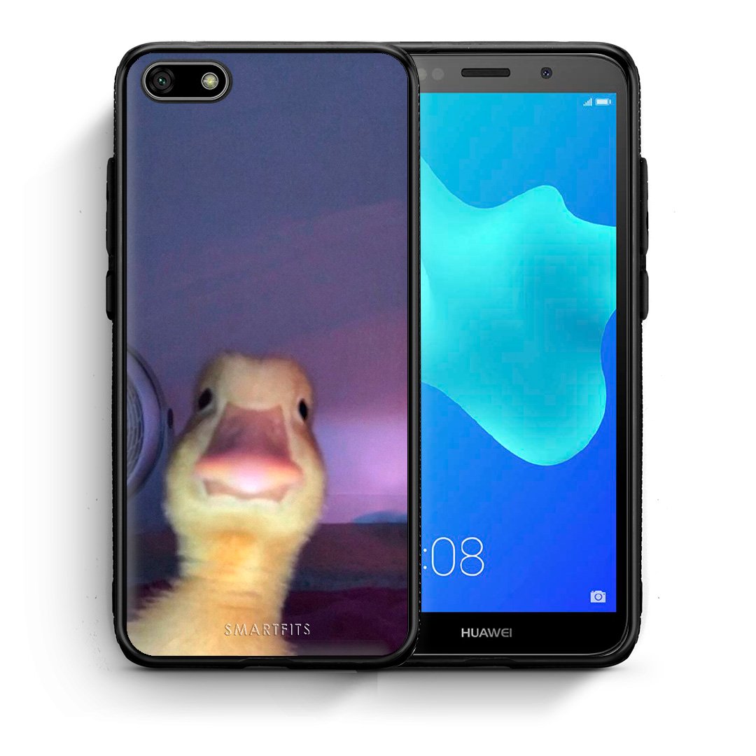 Θήκη Huawei Y5 2018/Honor 7S Meme Duck από τη Smartfits με σχέδιο στο πίσω μέρος και μαύρο περίβλημα | Huawei Y5 2018/Honor 7S Meme Duck case with colorful back and black bezels
