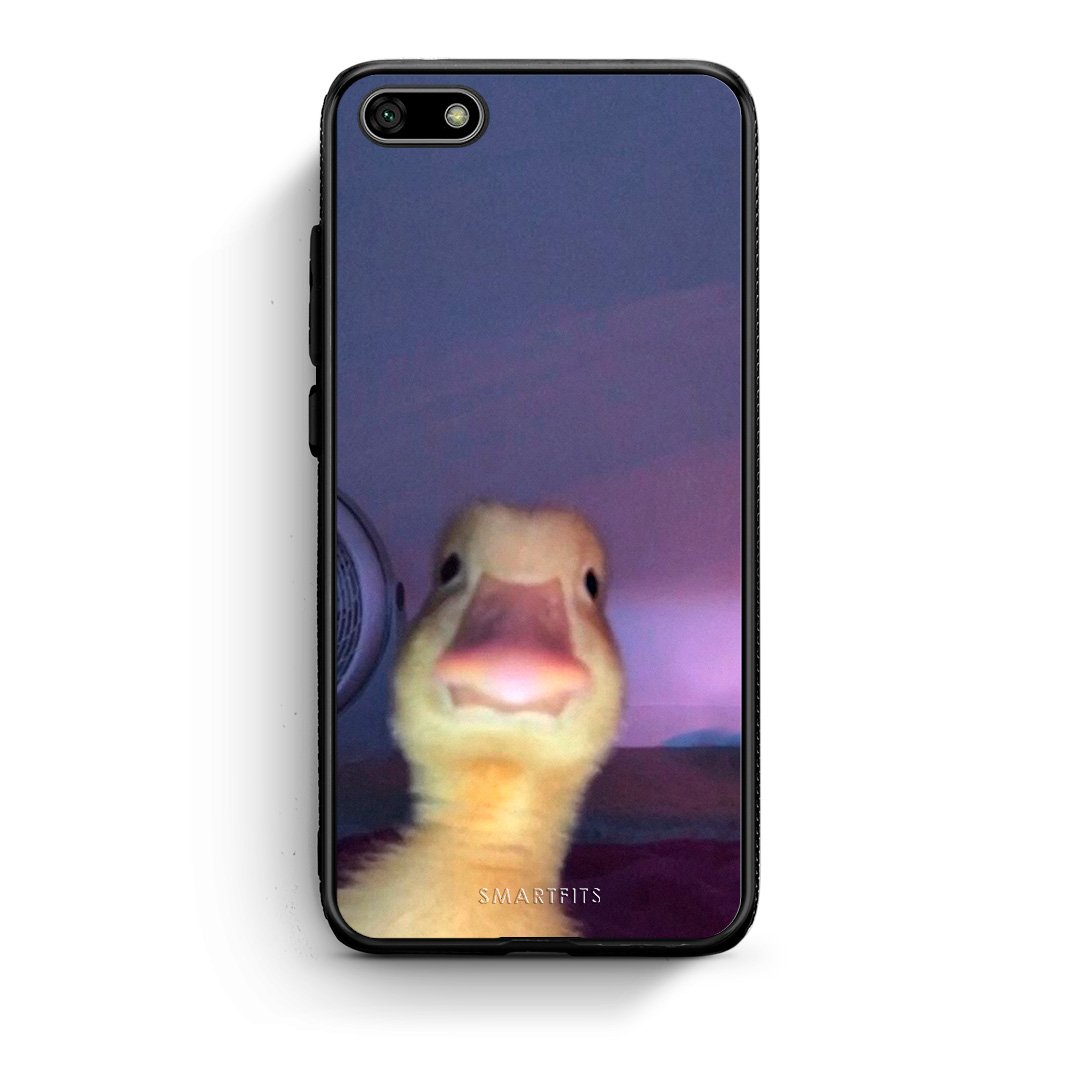 Huawei Y5 2018 Meme Duck θήκη από τη Smartfits με σχέδιο στο πίσω μέρος και μαύρο περίβλημα | Smartphone case with colorful back and black bezels by Smartfits
