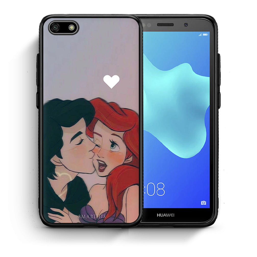 Θήκη Αγίου Βαλεντίνου Huawei Y5 2018 / Honor 7S Mermaid Love από τη Smartfits με σχέδιο στο πίσω μέρος και μαύρο περίβλημα | Huawei Y5 2018 / Honor 7S Mermaid Love case with colorful back and black bezels