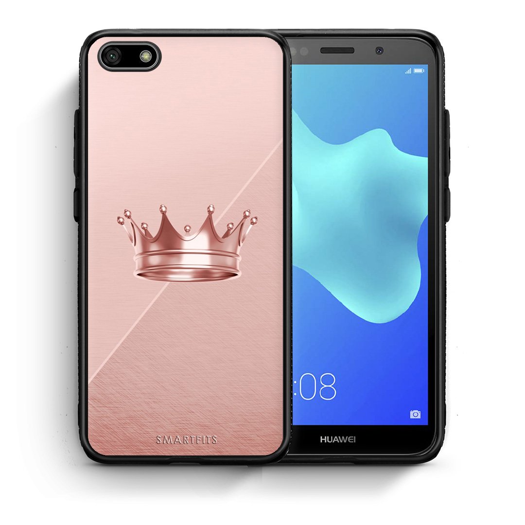 Θήκη Huawei Y5 2018/Honor 7S Crown Minimal από τη Smartfits με σχέδιο στο πίσω μέρος και μαύρο περίβλημα | Huawei Y5 2018/Honor 7S Crown Minimal case with colorful back and black bezels