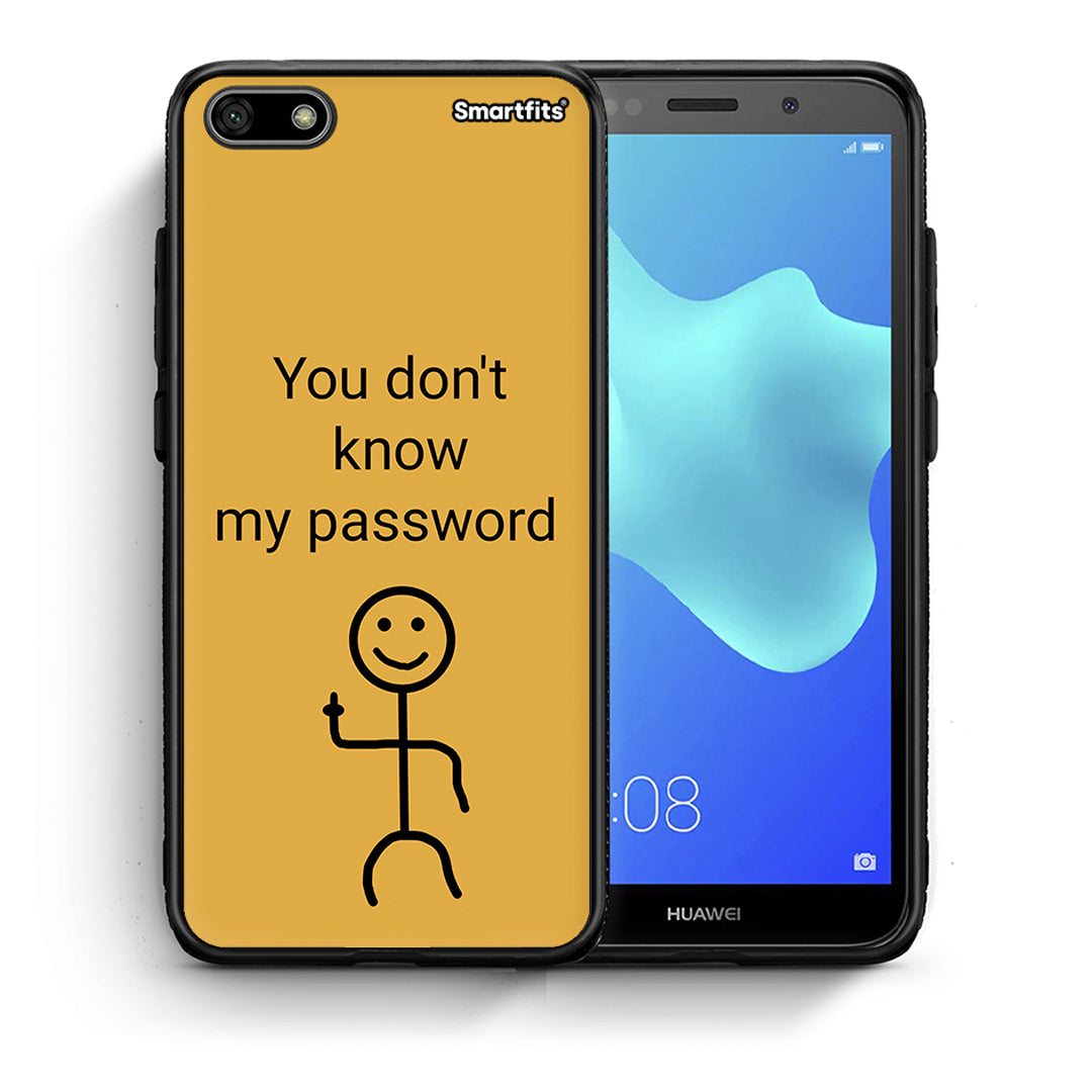 Θήκη Huawei Y5 2018 / Honor 7S My Password από τη Smartfits με σχέδιο στο πίσω μέρος και μαύρο περίβλημα | Huawei Y5 2018 / Honor 7S My Password case with colorful back and black bezels