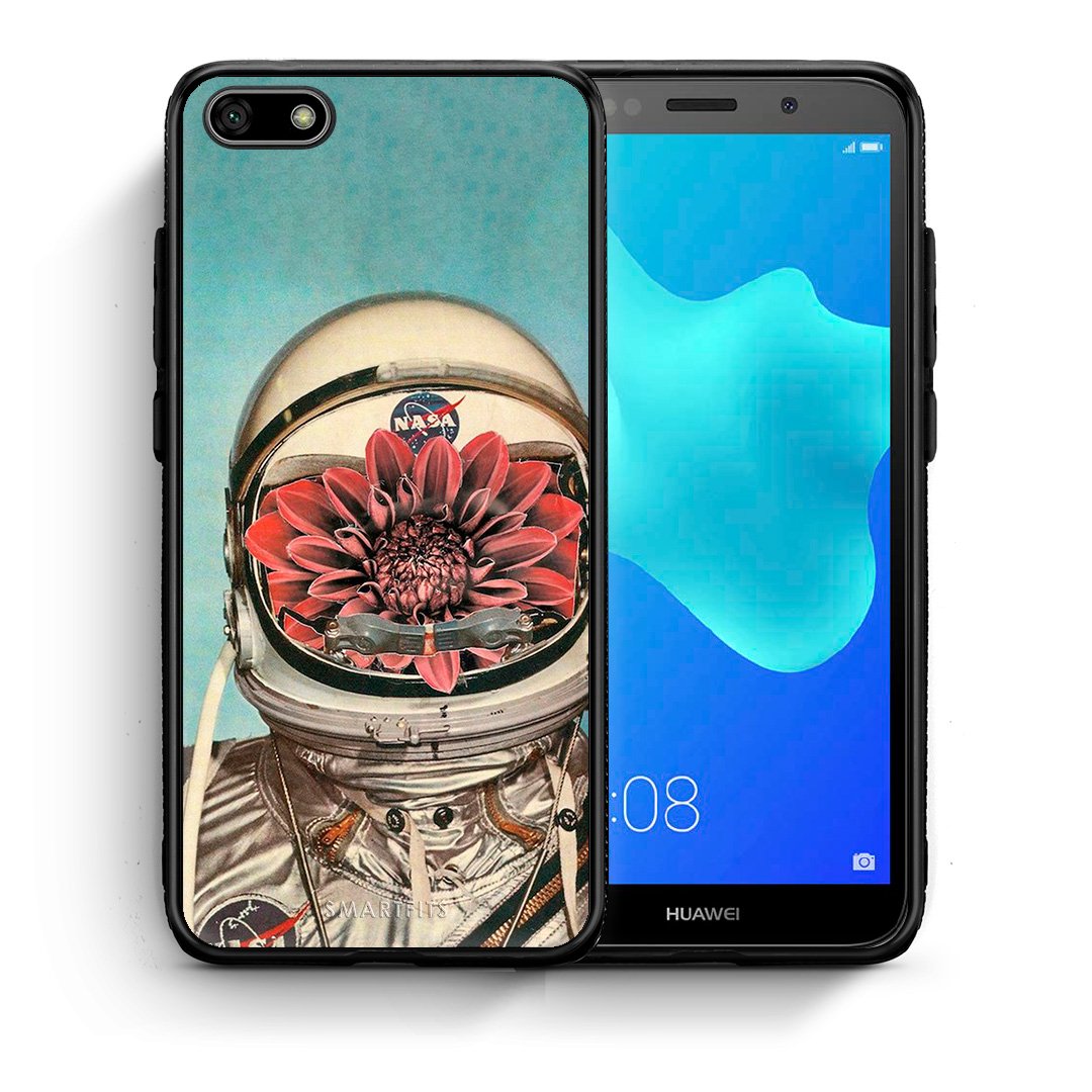 Θήκη Huawei Y5 2018/Honor 7S Nasa Bloom από τη Smartfits με σχέδιο στο πίσω μέρος και μαύρο περίβλημα | Huawei Y5 2018/Honor 7S Nasa Bloom case with colorful back and black bezels