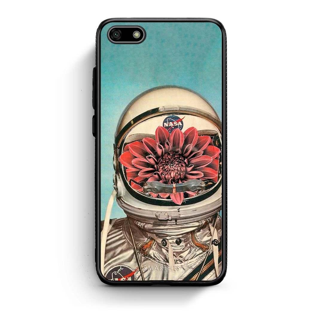 Huawei Y5 2018 Nasa Bloom θήκη από τη Smartfits με σχέδιο στο πίσω μέρος και μαύρο περίβλημα | Smartphone case with colorful back and black bezels by Smartfits