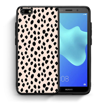 Θήκη Huawei Y5 2018/Honor 7S New Polka Dots από τη Smartfits με σχέδιο στο πίσω μέρος και μαύρο περίβλημα | Huawei Y5 2018/Honor 7S New Polka Dots case with colorful back and black bezels