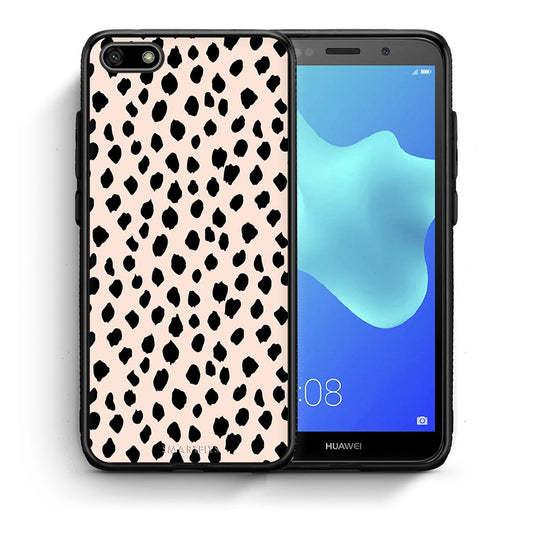 Θήκη Huawei Y5 2018/Honor 7S New Polka Dots από τη Smartfits με σχέδιο στο πίσω μέρος και μαύρο περίβλημα | Huawei Y5 2018/Honor 7S New Polka Dots case with colorful back and black bezels