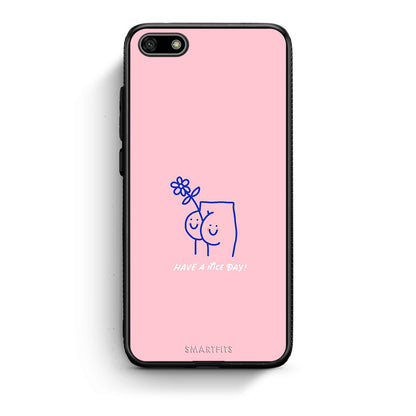 Huawei Y5 2018 Nice Day θήκη από τη Smartfits με σχέδιο στο πίσω μέρος και μαύρο περίβλημα | Smartphone case with colorful back and black bezels by Smartfits