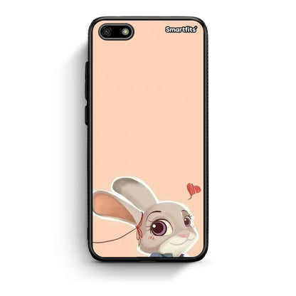 Huawei Y5 2018 Nick Wilde And Judy Hopps Love 2 θήκη από τη Smartfits με σχέδιο στο πίσω μέρος και μαύρο περίβλημα | Smartphone case with colorful back and black bezels by Smartfits