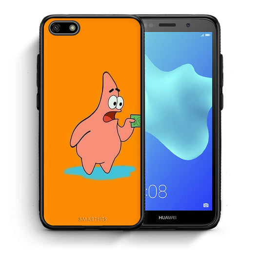 Θήκη Αγίου Βαλεντίνου Huawei Y5 2018 / Honor 7S No Money 1 από τη Smartfits με σχέδιο στο πίσω μέρος και μαύρο περίβλημα | Huawei Y5 2018 / Honor 7S No Money 1 case with colorful back and black bezels