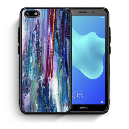 Θήκη Huawei Y5 2018/Honor 7S Winter Paint από τη Smartfits με σχέδιο στο πίσω μέρος και μαύρο περίβλημα | Huawei Y5 2018/Honor 7S Winter Paint case with colorful back and black bezels