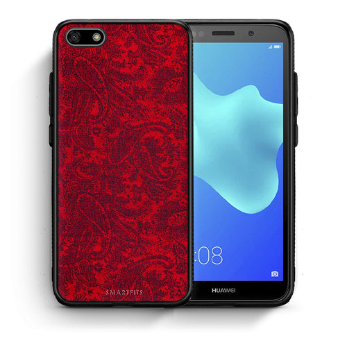 Θήκη Huawei Y5 2018/Honor 7S Paisley Cashmere από τη Smartfits με σχέδιο στο πίσω μέρος και μαύρο περίβλημα | Huawei Y5 2018/Honor 7S Paisley Cashmere case with colorful back and black bezels