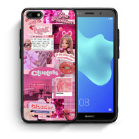 Thumbnail for Θήκη Αγίου Βαλεντίνου Huawei Y5 2018 / Honor 7S Pink Love από τη Smartfits με σχέδιο στο πίσω μέρος και μαύρο περίβλημα | Huawei Y5 2018 / Honor 7S Pink Love case with colorful back and black bezels