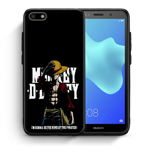 Θήκη Huawei Y5 2018/Honor 7S Pirate King από τη Smartfits με σχέδιο στο πίσω μέρος και μαύρο περίβλημα | Huawei Y5 2018/Honor 7S Pirate King case with colorful back and black bezels