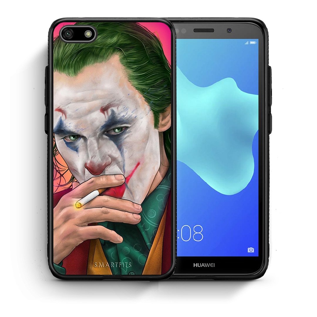 Θήκη Huawei Y5 2018/Honor 7S JokesOnU PopArt από τη Smartfits με σχέδιο στο πίσω μέρος και μαύρο περίβλημα | Huawei Y5 2018/Honor 7S JokesOnU PopArt case with colorful back and black bezels