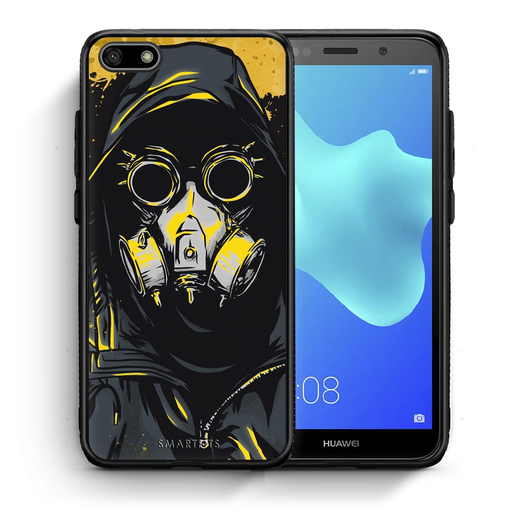 Θήκη Huawei Y5 2018/Honor 7S Mask PopArt από τη Smartfits με σχέδιο στο πίσω μέρος και μαύρο περίβλημα | Huawei Y5 2018/Honor 7S Mask PopArt case with colorful back and black bezels