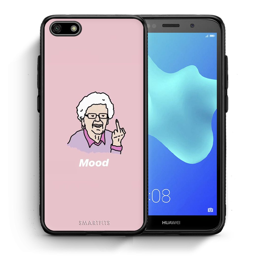 Θήκη Huawei Y5 2018/Honor 7S Mood PopArt από τη Smartfits με σχέδιο στο πίσω μέρος και μαύρο περίβλημα | Huawei Y5 2018/Honor 7S Mood PopArt case with colorful back and black bezels