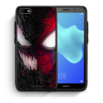 Θήκη Huawei Y5 2018/Honor 7S SpiderVenom PopArt από τη Smartfits με σχέδιο στο πίσω μέρος και μαύρο περίβλημα | Huawei Y5 2018/Honor 7S SpiderVenom PopArt case with colorful back and black bezels