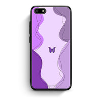 Thumbnail for Huawei Y5 2018 Purple Mariposa Θήκη Αγίου Βαλεντίνου από τη Smartfits με σχέδιο στο πίσω μέρος και μαύρο περίβλημα | Smartphone case with colorful back and black bezels by Smartfits