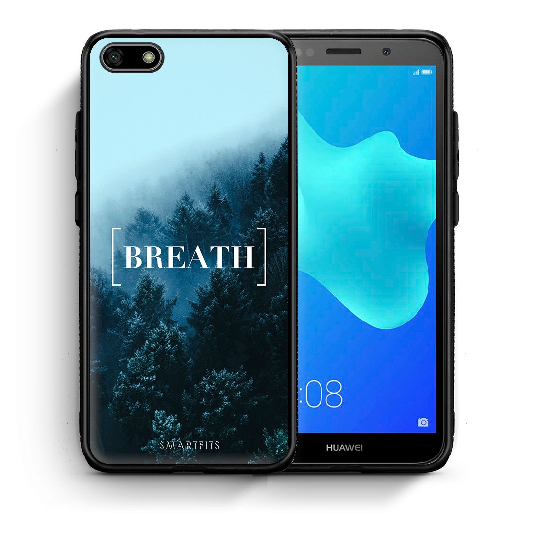 Θήκη Huawei Y5 2018/Honor 7S Breath Quote από τη Smartfits με σχέδιο στο πίσω μέρος και μαύρο περίβλημα | Huawei Y5 2018/Honor 7S Breath Quote case with colorful back and black bezels