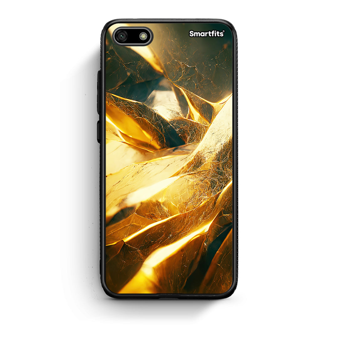 Huawei Y5 2018 Real Gold θήκη από τη Smartfits με σχέδιο στο πίσω μέρος και μαύρο περίβλημα | Smartphone case with colorful back and black bezels by Smartfits