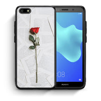 Thumbnail for Θήκη Huawei Y5 2018/Honor 7S Red Rose από τη Smartfits με σχέδιο στο πίσω μέρος και μαύρο περίβλημα | Huawei Y5 2018/Honor 7S Red Rose case with colorful back and black bezels