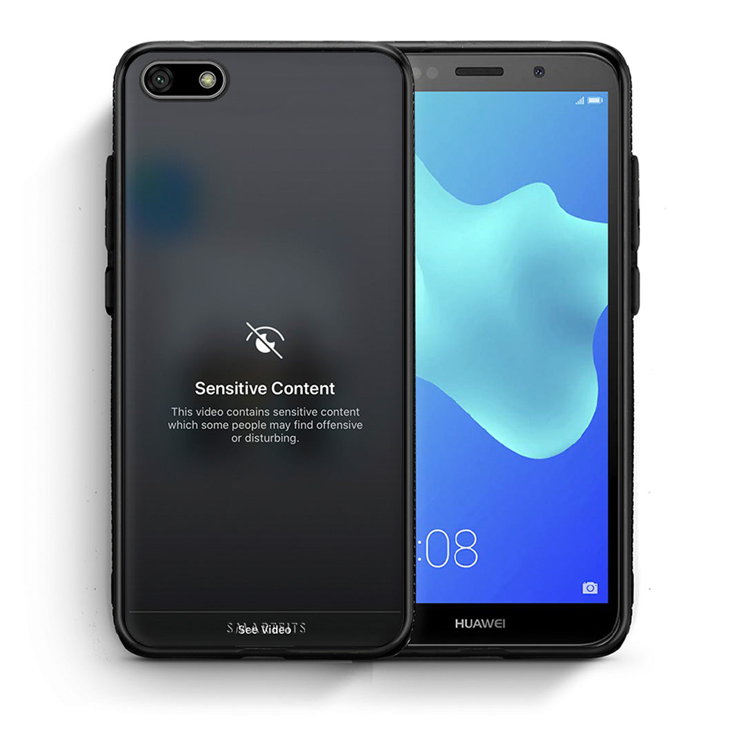 Θήκη Huawei Y5 2018/Honor 7S Sensitive Content από τη Smartfits με σχέδιο στο πίσω μέρος και μαύρο περίβλημα | Huawei Y5 2018/Honor 7S Sensitive Content case with colorful back and black bezels