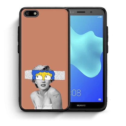 Θήκη Huawei Y5 2018/Honor 7S Sim Merilyn από τη Smartfits με σχέδιο στο πίσω μέρος και μαύρο περίβλημα | Huawei Y5 2018/Honor 7S Sim Merilyn case with colorful back and black bezels