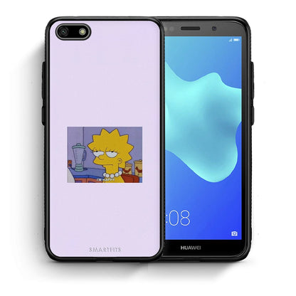 Θήκη Huawei Y5 2018/Honor 7S So Happy από τη Smartfits με σχέδιο στο πίσω μέρος και μαύρο περίβλημα | Huawei Y5 2018/Honor 7S So Happy case with colorful back and black bezels