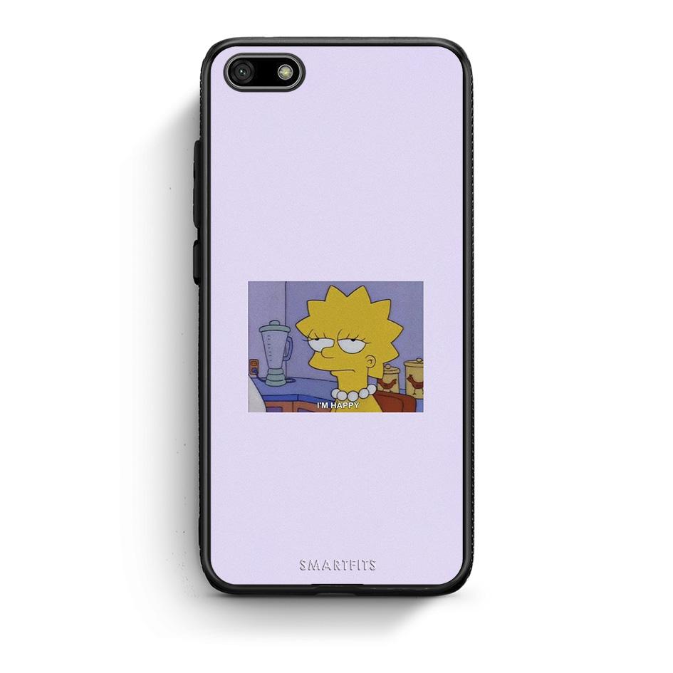 Huawei Y5 2018 So Happy θήκη από τη Smartfits με σχέδιο στο πίσω μέρος και μαύρο περίβλημα | Smartphone case with colorful back and black bezels by Smartfits