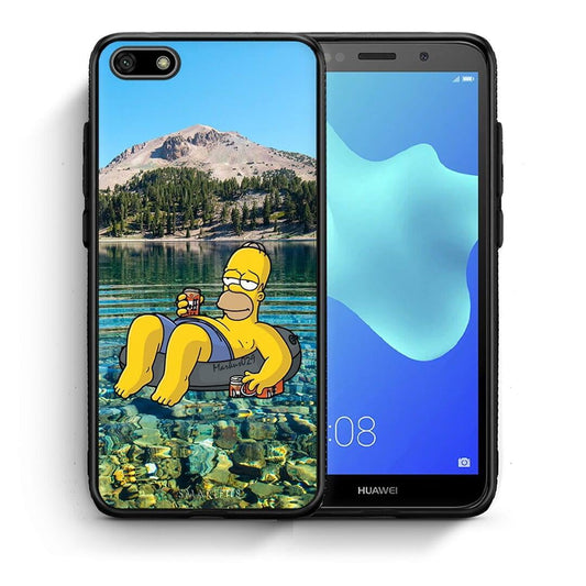 Θήκη Huawei Y5 2018 / Honor 7S Summer Happiness από τη Smartfits με σχέδιο στο πίσω μέρος και μαύρο περίβλημα | Huawei Y5 2018 / Honor 7S Summer Happiness case with colorful back and black bezels