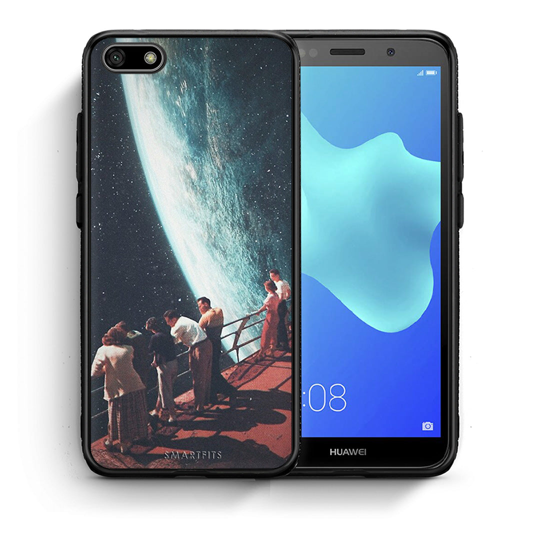 Θήκη Huawei Y5 2018/Honor 7S Surreal View από τη Smartfits με σχέδιο στο πίσω μέρος και μαύρο περίβλημα | Huawei Y5 2018/Honor 7S Surreal View case with colorful back and black bezels