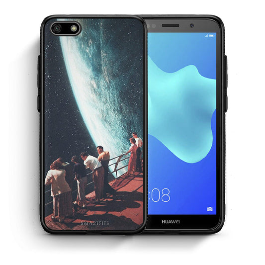 Θήκη Huawei Y5 2018/Honor 7S Surreal View από τη Smartfits με σχέδιο στο πίσω μέρος και μαύρο περίβλημα | Huawei Y5 2018/Honor 7S Surreal View case with colorful back and black bezels