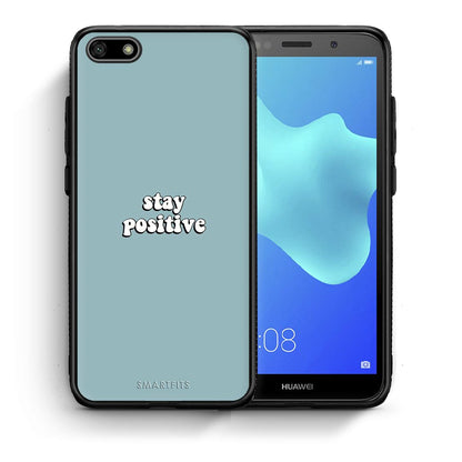 Θήκη Huawei Y5 2018/Honor 7S Positive Text από τη Smartfits με σχέδιο στο πίσω μέρος και μαύρο περίβλημα | Huawei Y5 2018/Honor 7S Positive Text case with colorful back and black bezels