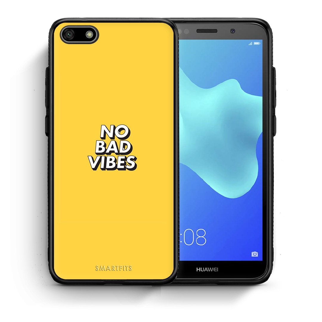 Θήκη Huawei Y5 2018/Honor 7S Vibes Text από τη Smartfits με σχέδιο στο πίσω μέρος και μαύρο περίβλημα | Huawei Y5 2018/Honor 7S Vibes Text case with colorful back and black bezels