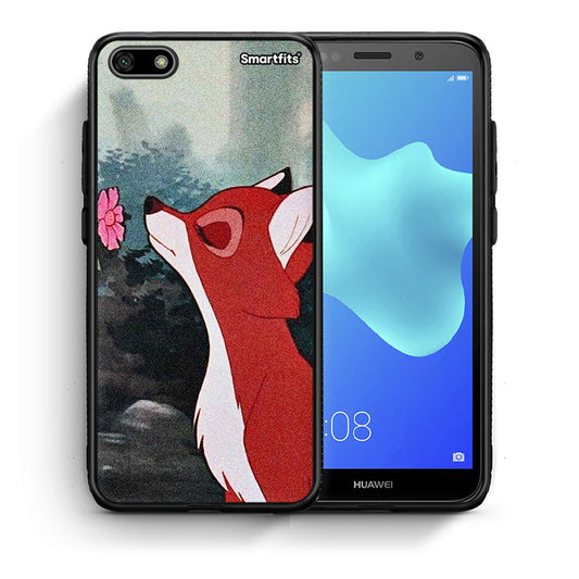 Θήκη Huawei Y5 2018/Honor 7S Tod And Vixey Love 2 από τη Smartfits με σχέδιο στο πίσω μέρος και μαύρο περίβλημα | Huawei Y5 2018/Honor 7S Tod And Vixey Love 2 case with colorful back and black bezels