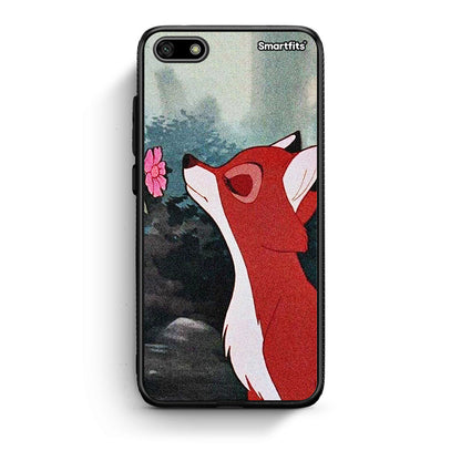 Huawei Y5 2018 Tod And Vixey Love 2 θήκη από τη Smartfits με σχέδιο στο πίσω μέρος και μαύρο περίβλημα | Smartphone case with colorful back and black bezels by Smartfits