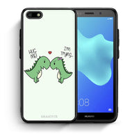 Thumbnail for Θήκη Huawei Y5 2018/Honor 7S Rex Valentine από τη Smartfits με σχέδιο στο πίσω μέρος και μαύρο περίβλημα | Huawei Y5 2018/Honor 7S Rex Valentine case with colorful back and black bezels