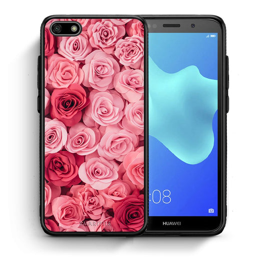 Θήκη Huawei Y5 2018/Honor 7S RoseGarden Valentine από τη Smartfits με σχέδιο στο πίσω μέρος και μαύρο περίβλημα | Huawei Y5 2018/Honor 7S RoseGarden Valentine case with colorful back and black bezels