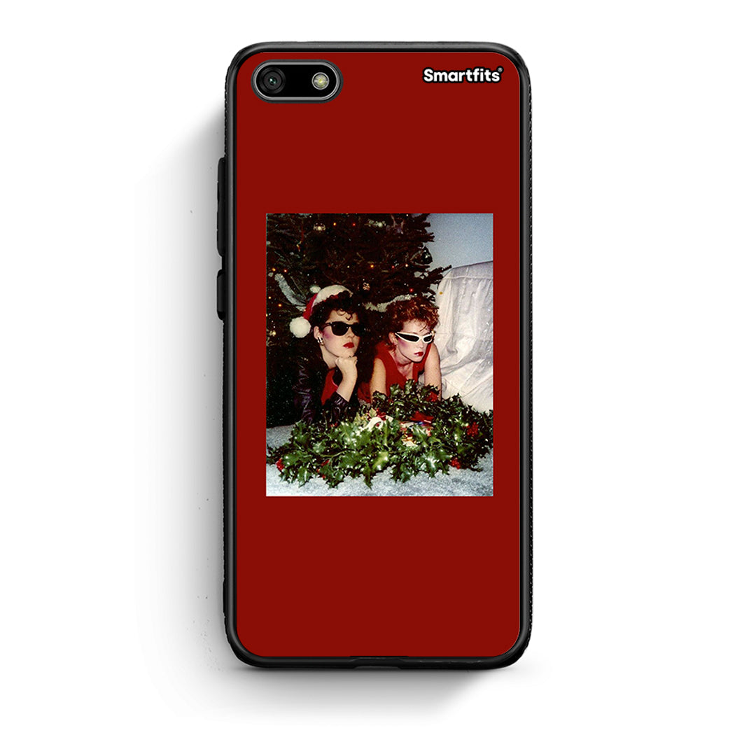 Huawei Y5 2018 Waiting For Xmas θήκη από τη Smartfits με σχέδιο στο πίσω μέρος και μαύρο περίβλημα | Smartphone case with colorful back and black bezels by Smartfits