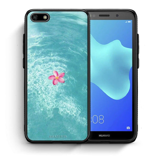 Θήκη Huawei Y5 2018 / Honor 7S Water Flower από τη Smartfits με σχέδιο στο πίσω μέρος και μαύρο περίβλημα | Huawei Y5 2018 / Honor 7S Water Flower case with colorful back and black bezels