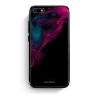 Thumbnail for 4 - Huawei Y5 2018 Pink Black Watercolor case, cover, bumper