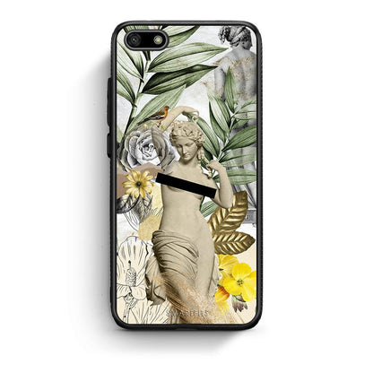 Huawei Y5 2018 Woman Statue θήκη από τη Smartfits με σχέδιο στο πίσω μέρος και μαύρο περίβλημα | Smartphone case with colorful back and black bezels by Smartfits