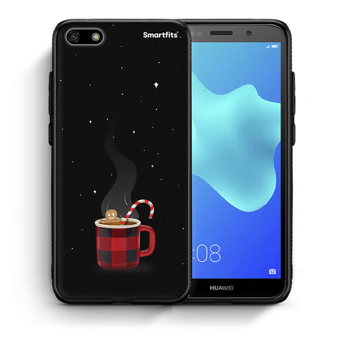 Θήκη Huawei Y5 2018/Honor 7S Xmas Bathing από τη Smartfits με σχέδιο στο πίσω μέρος και μαύρο περίβλημα | Huawei Y5 2018/Honor 7S Xmas Bathing case with colorful back and black bezels