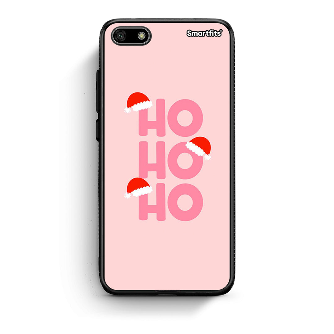 Huawei Y5 2018 Xmas Ho Ho Ho θήκη από τη Smartfits με σχέδιο στο πίσω μέρος και μαύρο περίβλημα | Smartphone case with colorful back and black bezels by Smartfits