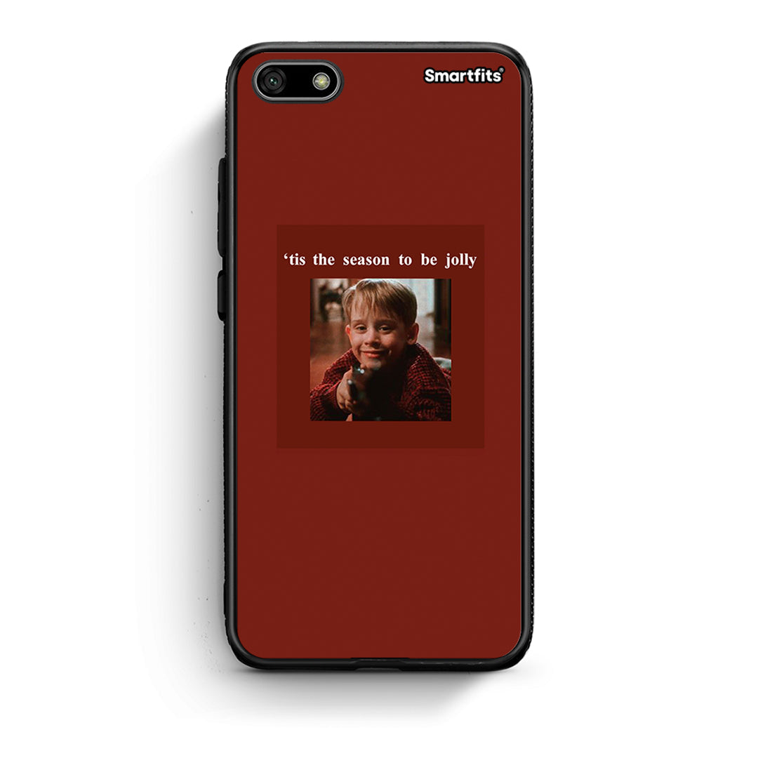 Huawei Y5 2018 Xmas Ultimate Spirit θήκη από τη Smartfits με σχέδιο στο πίσω μέρος και μαύρο περίβλημα | Smartphone case with colorful back and black bezels by Smartfits