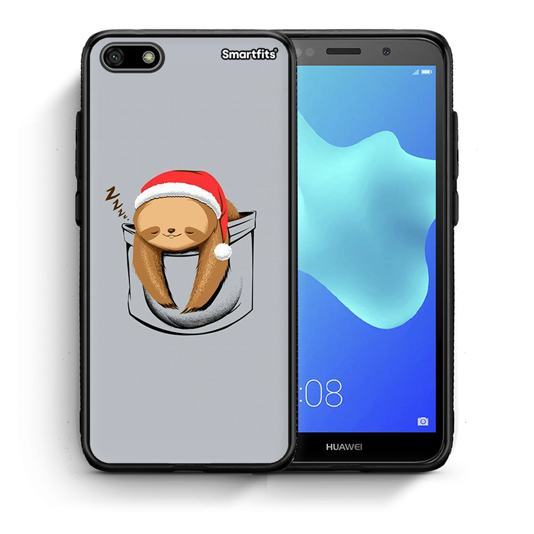 Θήκη Huawei Y5 2018/Honor 7S Xmas Zzzz από τη Smartfits με σχέδιο στο πίσω μέρος και μαύρο περίβλημα | Huawei Y5 2018/Honor 7S Xmas Zzzz case with colorful back and black bezels