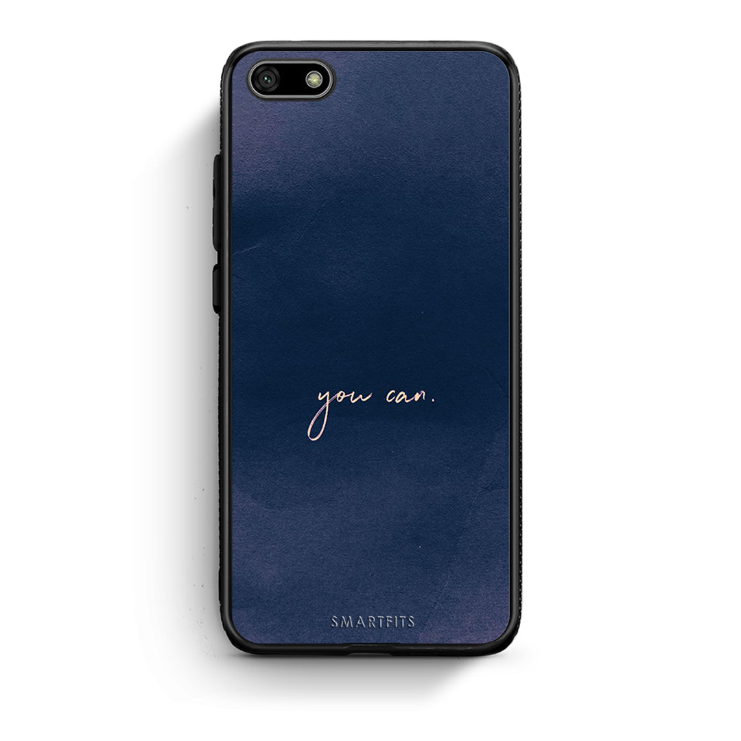 Huawei Y5 2018 You Can θήκη από τη Smartfits με σχέδιο στο πίσω μέρος και μαύρο περίβλημα | Smartphone case with colorful back and black bezels by Smartfits