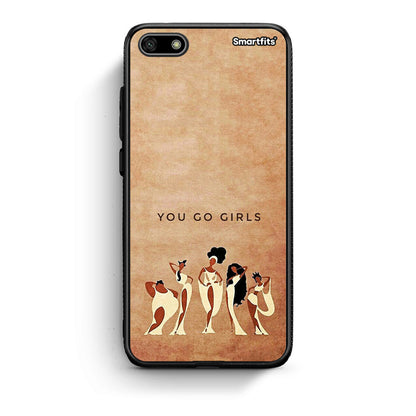 Huawei Y5 2018 You Go Girl θήκη από τη Smartfits με σχέδιο στο πίσω μέρος και μαύρο περίβλημα | Smartphone case with colorful back and black bezels by Smartfits