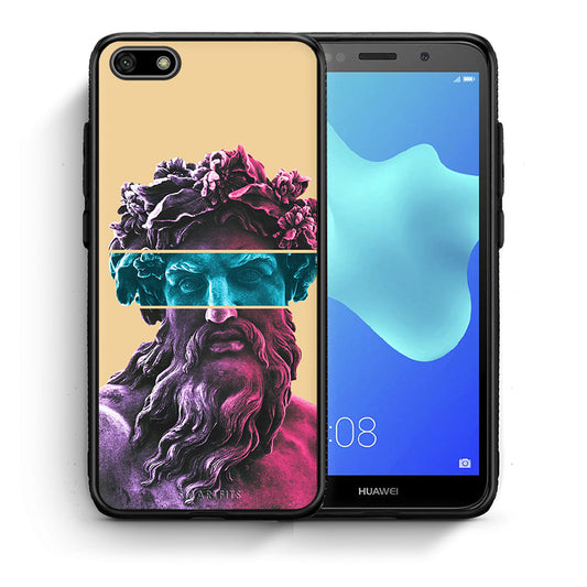Θήκη Αγίου Βαλεντίνου Huawei Y5 2018 / Honor 7S Zeus Art από τη Smartfits με σχέδιο στο πίσω μέρος και μαύρο περίβλημα | Huawei Y5 2018 / Honor 7S Zeus Art case with colorful back and black bezels